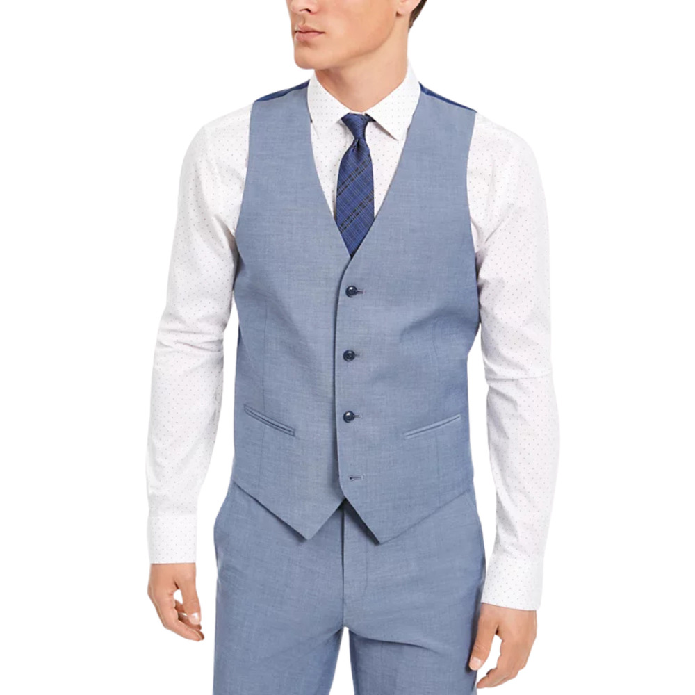 Alfani Men's Blue Suit Vest - Slim Fit, Size M - Formal Wear
